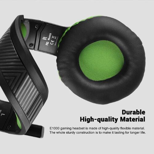 R RoHS CE FC  
Durable  
High-quality Material  
E1000 gaming headset is made of high-quality flexible material. The whole sturdy construction is to make it lasting for longer life.