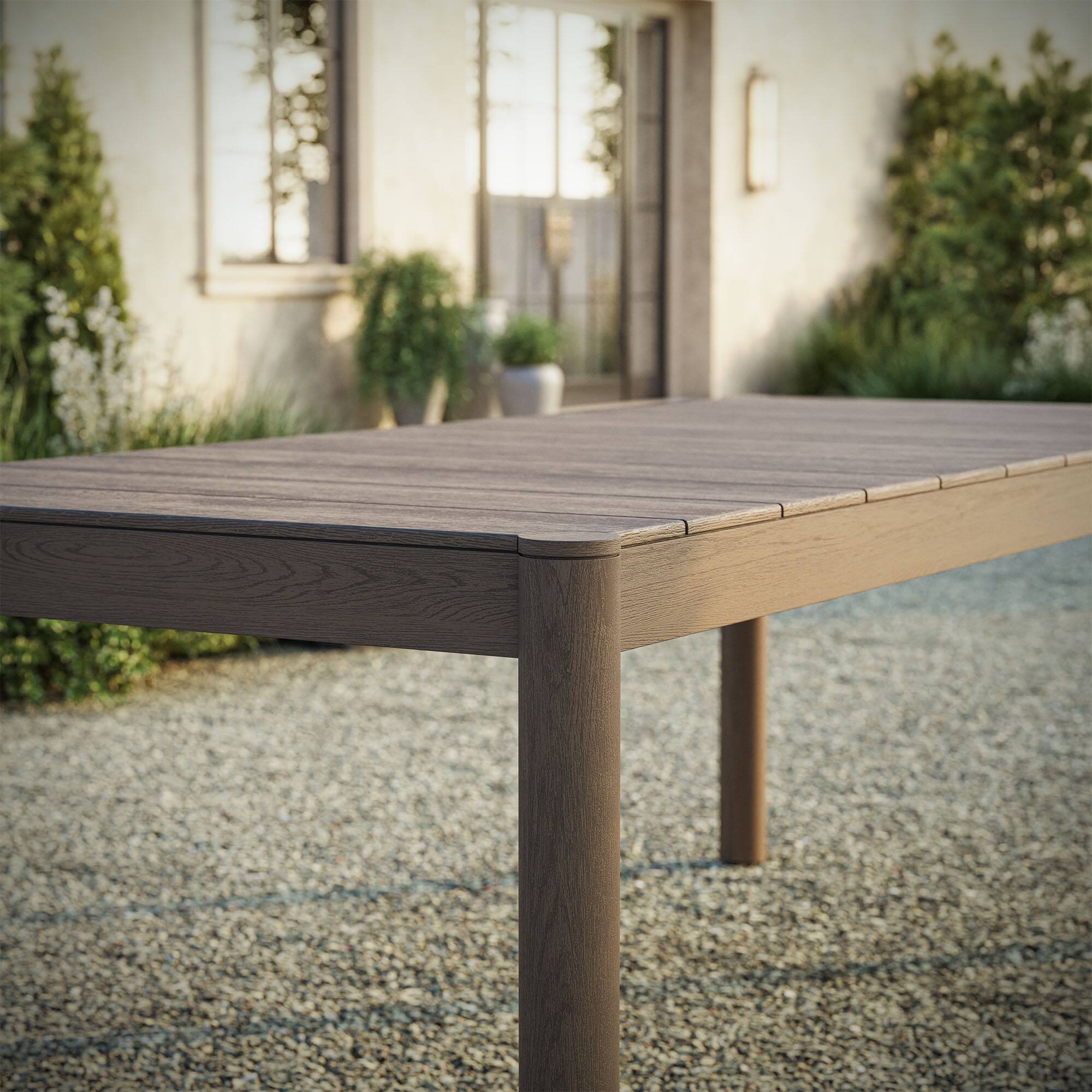 Alt View 1. Modway - Eleni 89-Inch Outdoor Patio Teak Wood Dining Table by Modway - Weathered Gray.