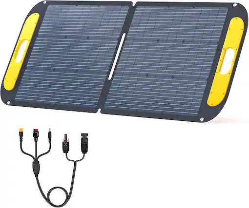 Front. VTOMAN - VTOMAN VS110 110W Portable Solar Panel, 23% Efficiency, IP67 Waterproof, Adjustable Kickstands for Camping/RV/Outdoor.