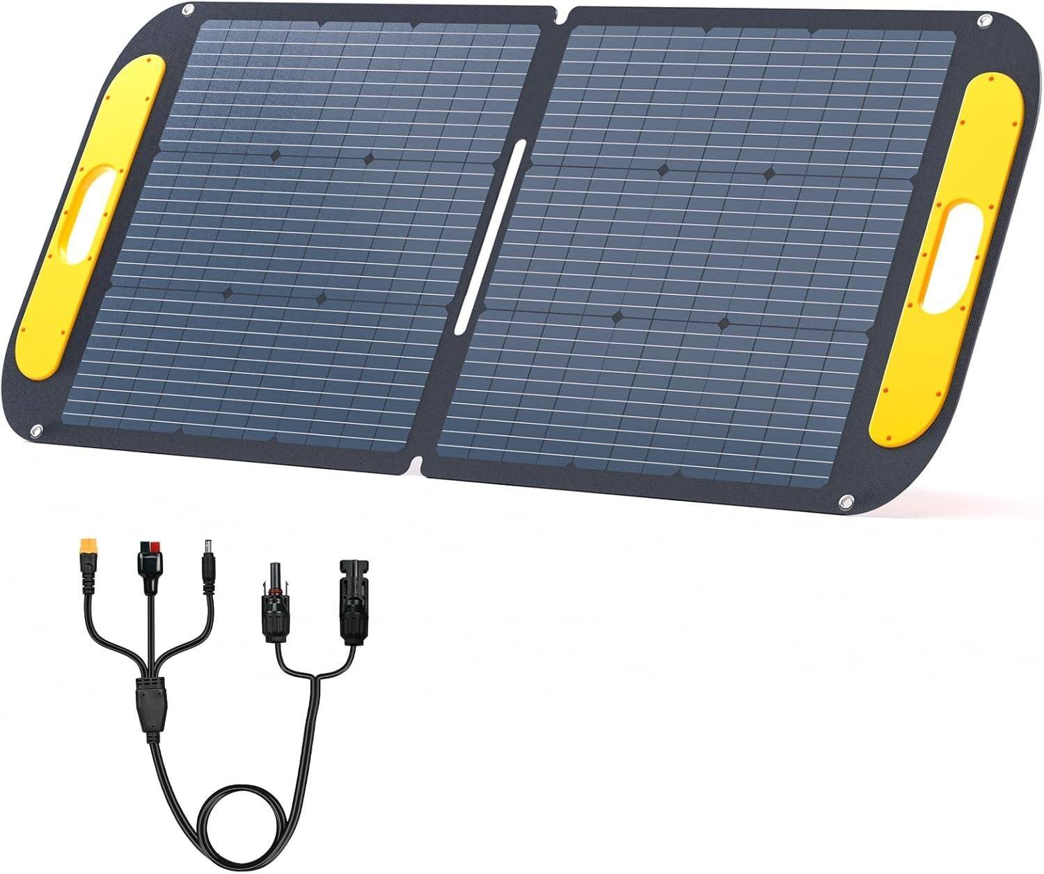 Front. VTOMAN - VTOMAN VS110 110W Portable Solar Panel, 23% Efficiency, IP67 Waterproof, Adjustable Kickstands for Camping/RV/Outdoor.