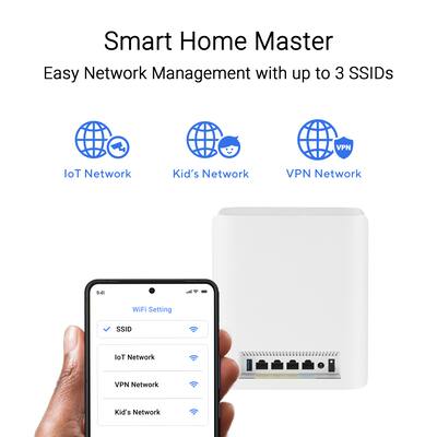 ASUS ZenWifi BE14000 3 PK Tri band WiFi 7 (802.11be) Smart