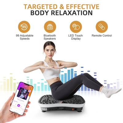 Sugift Vibration Plate Exercise Machine with 99 Speed Levels, Bluetooth Music, Remote Control & Resistance Bands Black LTBBSG076 - Best Buy Sugift Vibration Plate Exercise Machine with 99 Speed Levels, Bluetooth Music, Remote Control & Resistance Bands Black LTBBSG076 - Best Buy