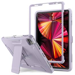 DTTO - Rugged Case with Screen Protector for iPad Pro 11" (2018-2022) & iPad Air 10.9" (4th/5th Gen) - Taro Purple