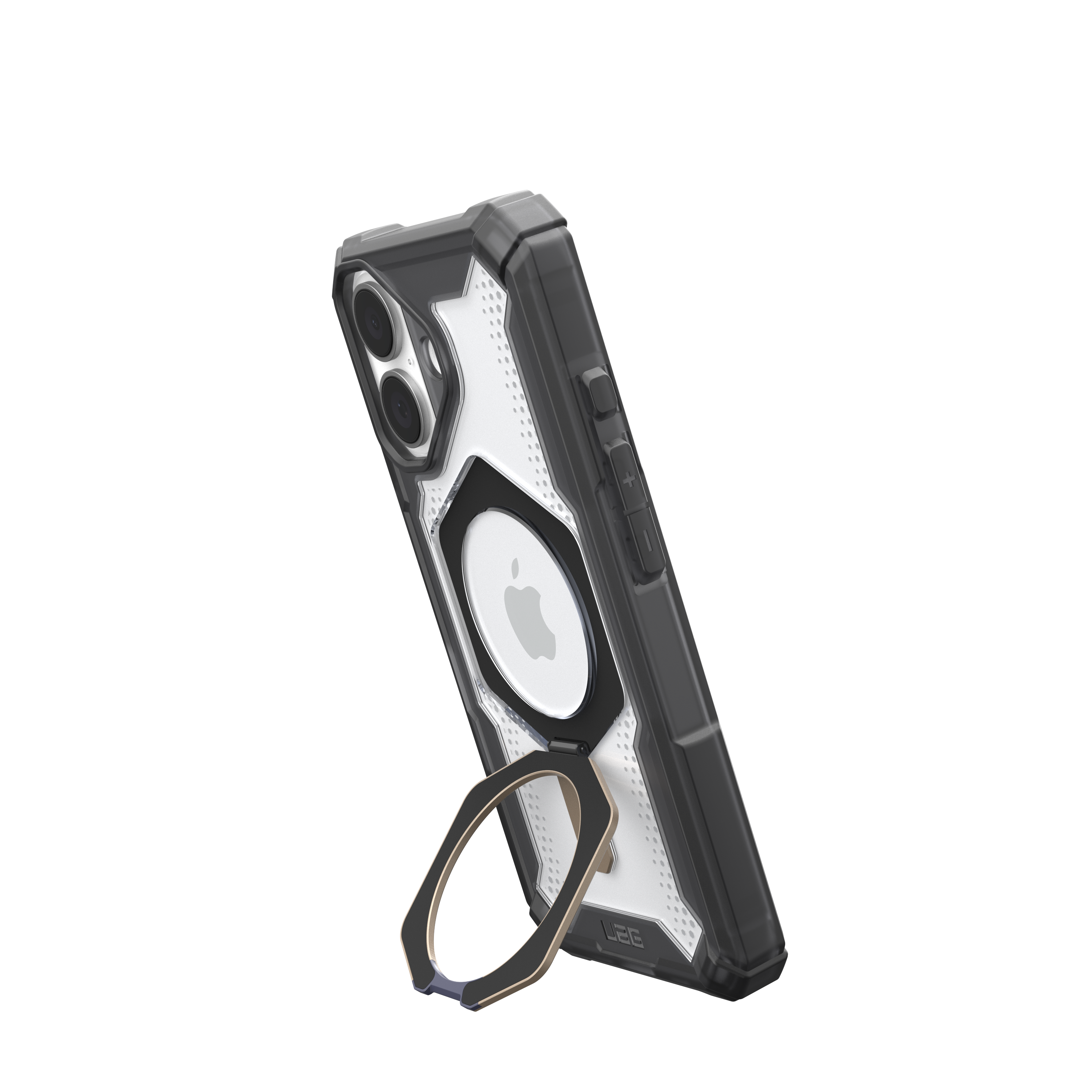 Angle. UAG - Plasma XTE Series Case with Magsafe for Apple iPhone 16 - Ash/Titanium.