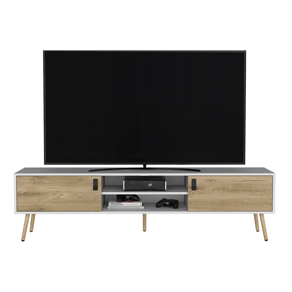 APRILSOUL Tv Stand A Magness Living Room White and Macadamia