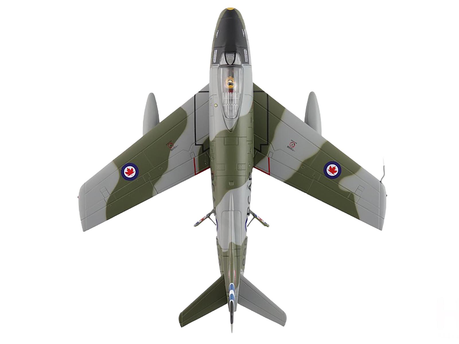 Left. Hobby Master - Canadair Sabre Mk.6 "23622 430 Squadron 1950s" Royal Canadian Air Force 1/72 Air Power Series Diecast Model - Multicolor.