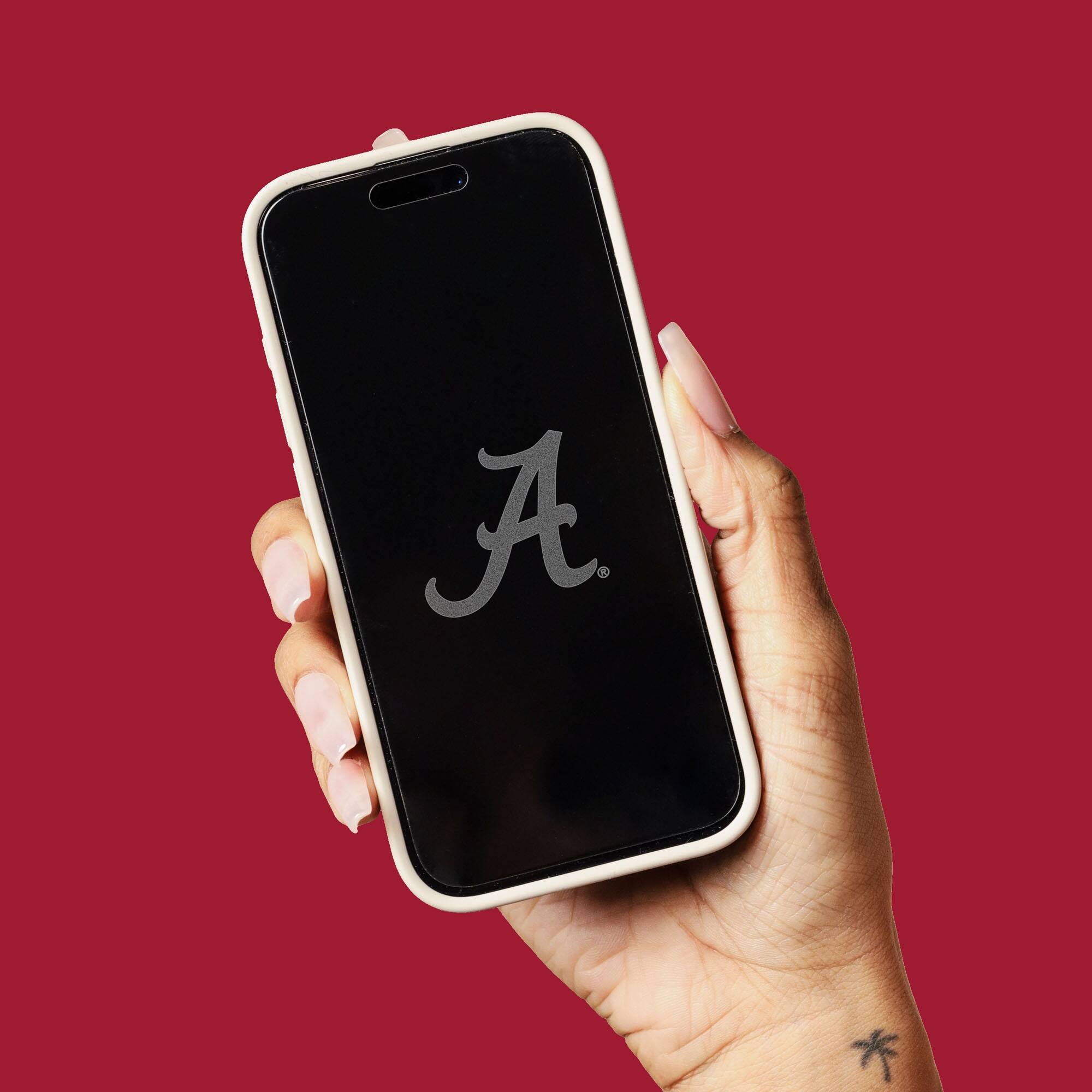 Alt View 3. Screen Skinz - Alabama Crimson Tide Clear iPhone Screen Protector - 14 Pro - Multicolor.