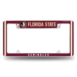 Rico Industries - Florida State Seminoles Chrome Metal License Plate Frame with Full Frame Team Color Graphics - Multi