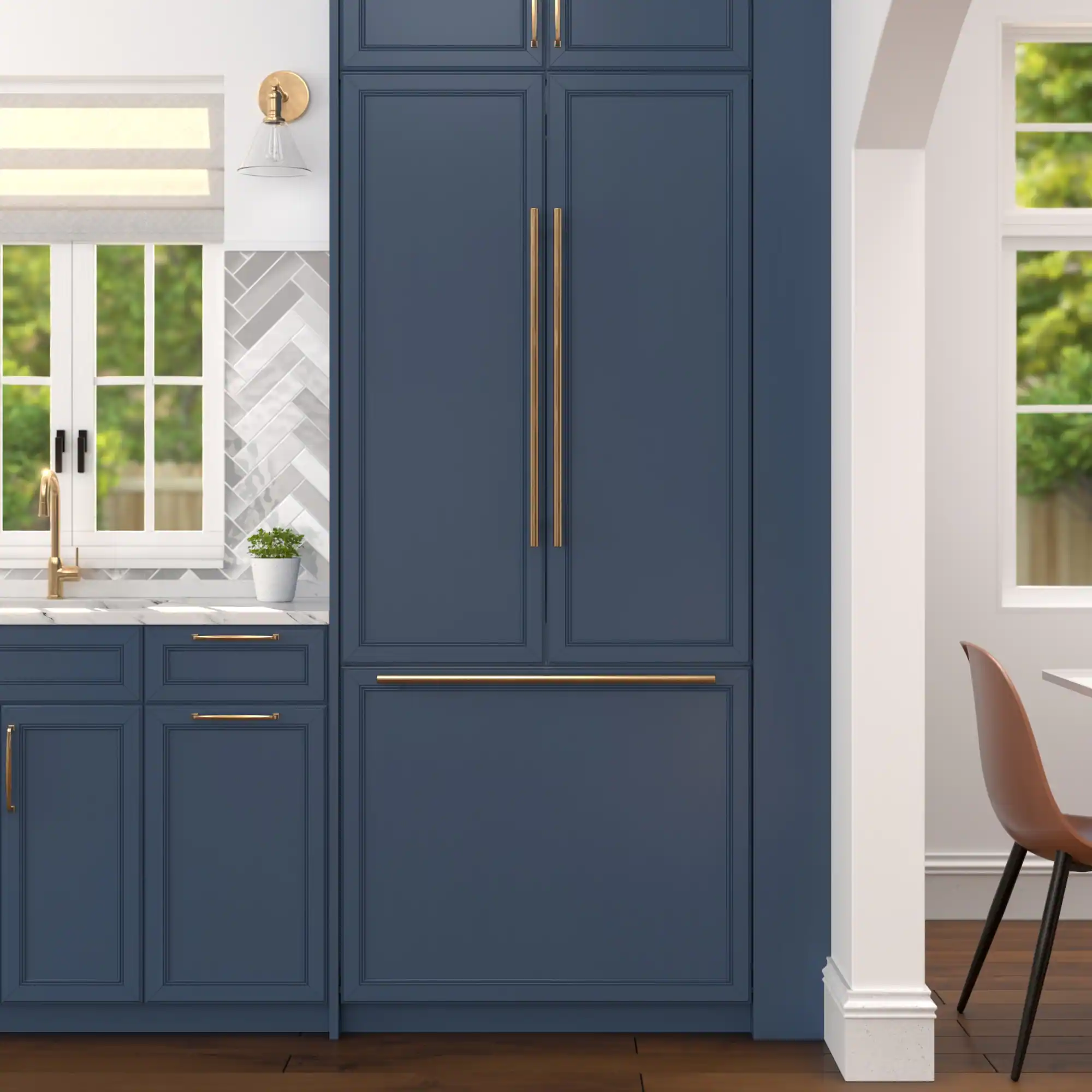 Back. Koolmore - 36 In. Panel Ready French Door Refrigerator With Ice maker, water dispenser, Frost Free . 19.6 total cubic feet - White.