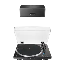 Audio-Technica - AT-LP70XBTBSP2 Automatic Wireless Belt-Drive Turntable and Speaker Bundle