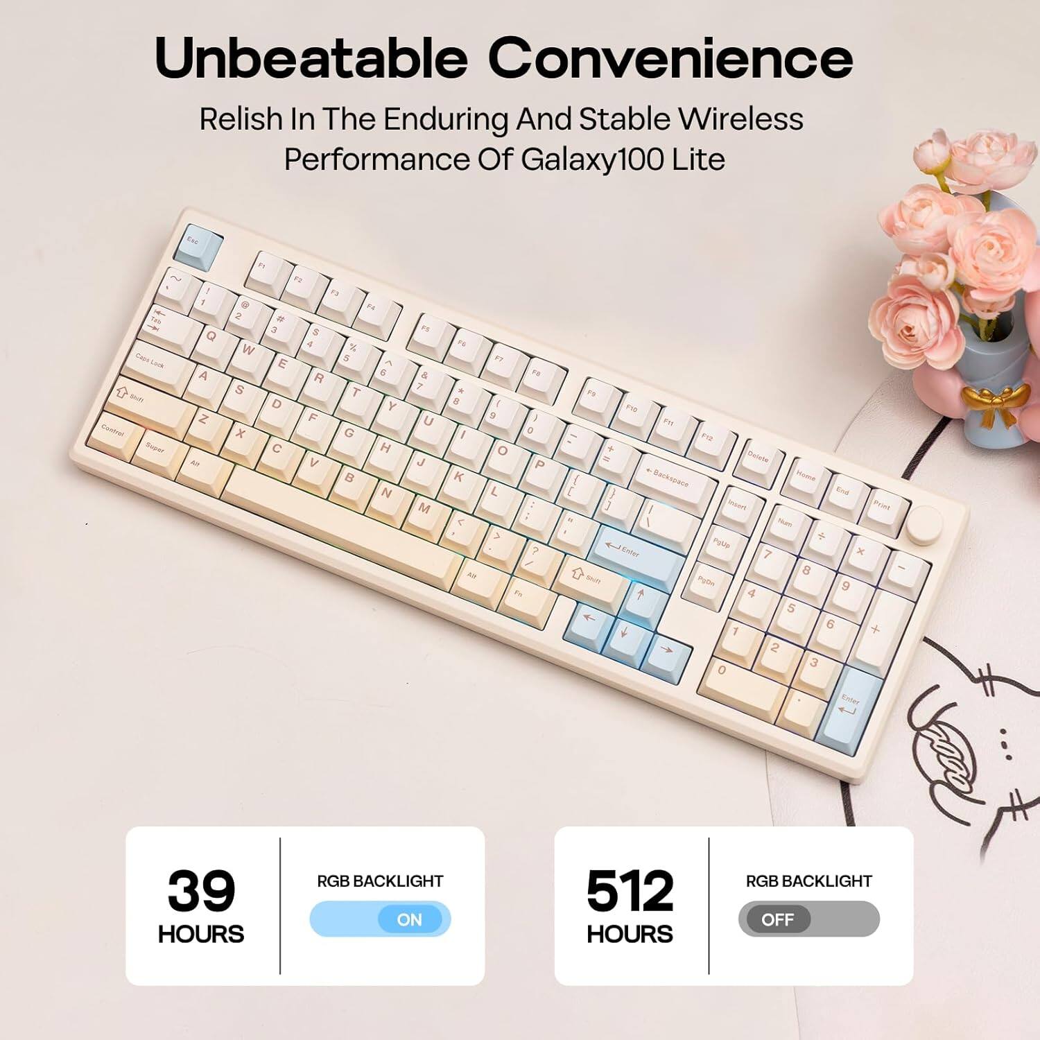 EPOMAKER Galaxy100 Lite QMK/VIA Gaming Keyboard with 8000mAh