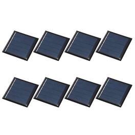 Unique Bargains - 8pcs 2.5V 0.25W 100mA Mini Solar Panels, Small Solar PV Cells for DIY Electric Toy Materials Kits - Black