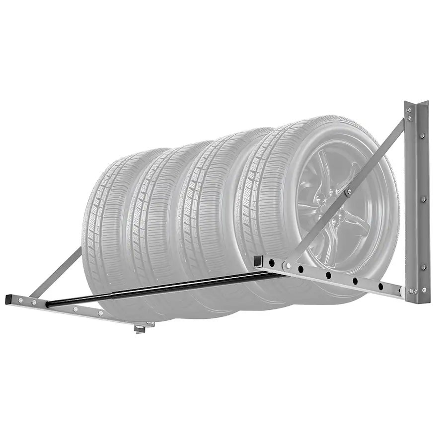 Tire Rack With Chain Lock VEVOR Wall Mounted Folding Tire Rack, 32