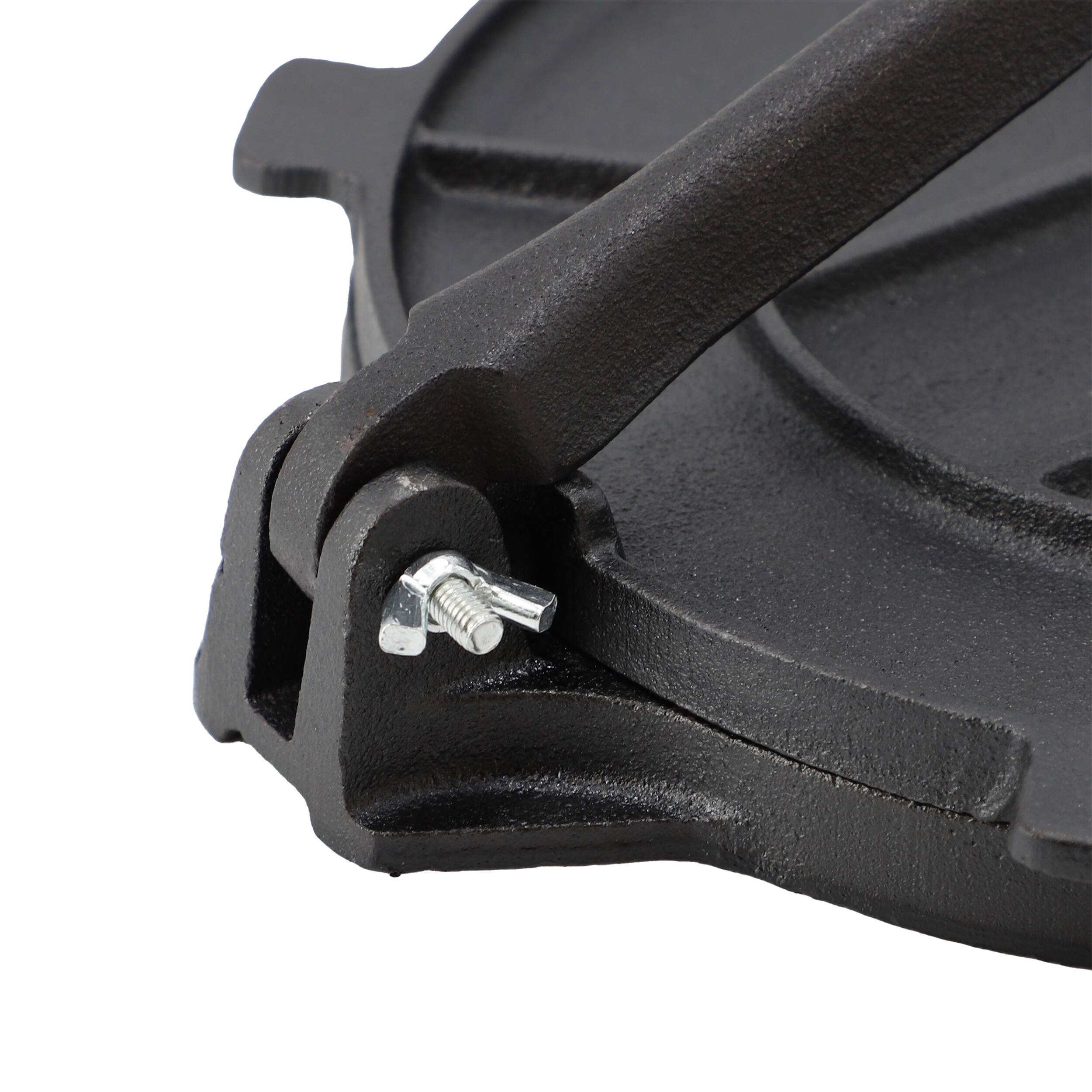 Alt View 4. Mega Chef - Megachef 7.9 Inch Heavy Duty Round Cast Iron Tortilla Maker Press - Black.