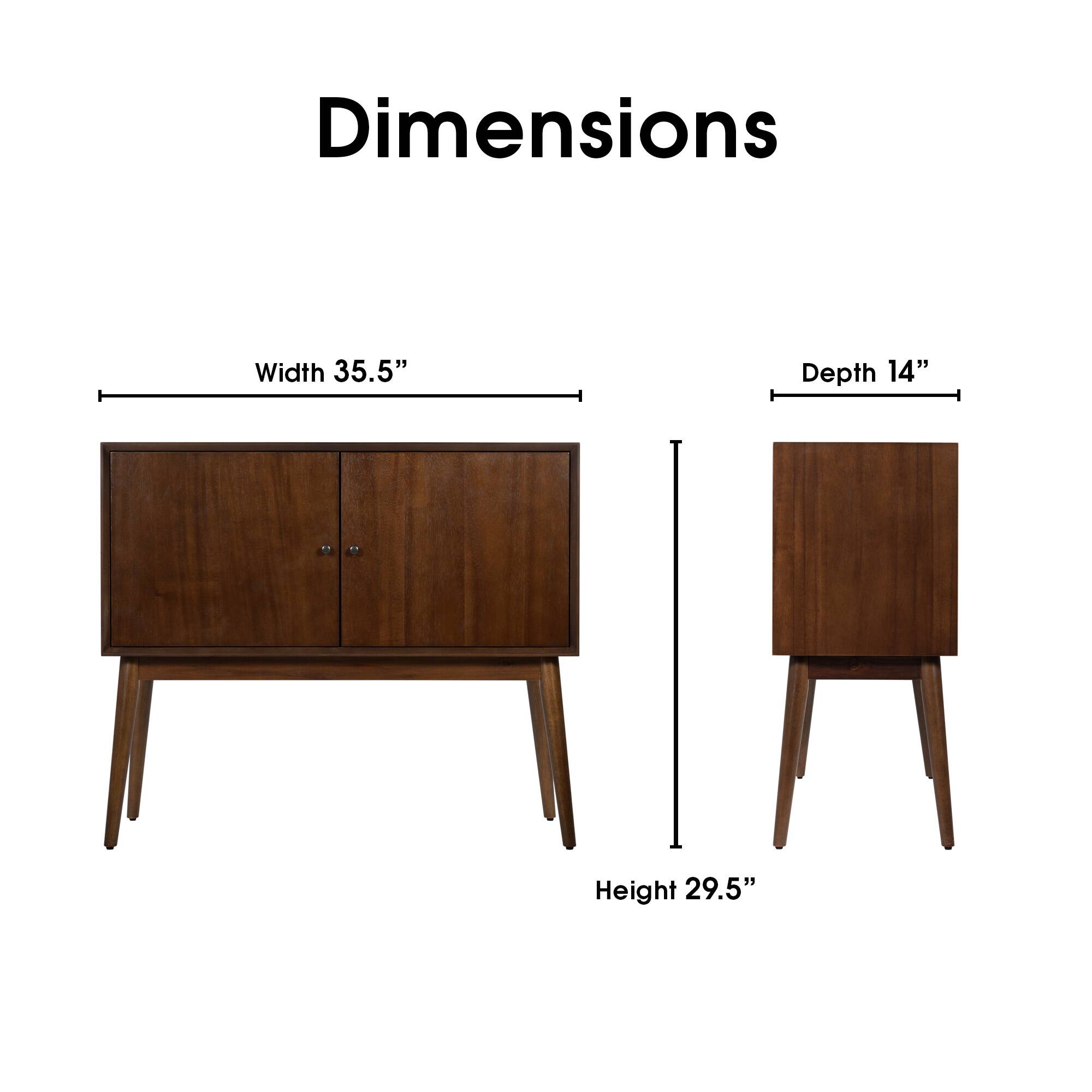 Dimensions: Width 35.5", Depth 14", Height 29.5"
