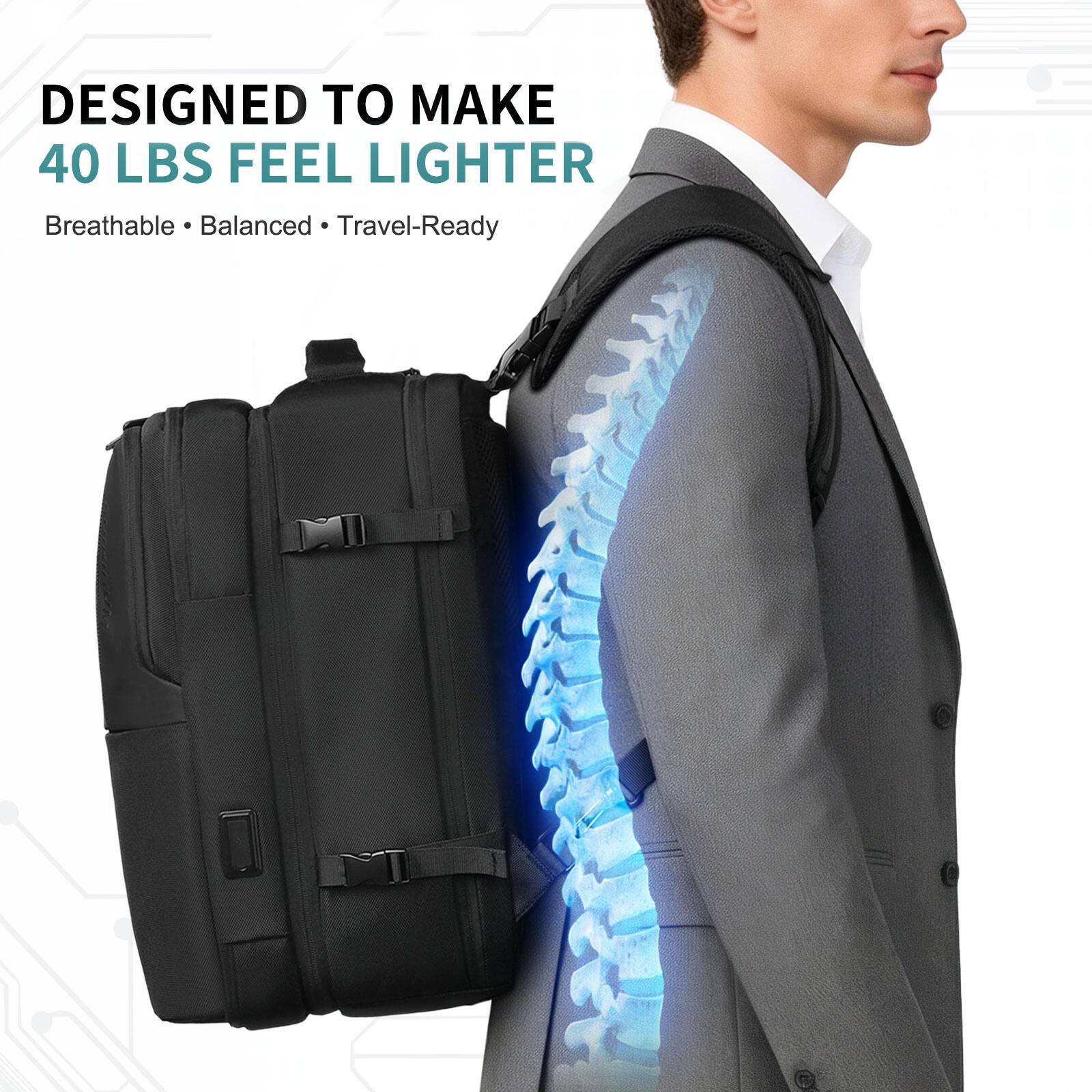 DESIGNED TO MAKE 40 LBS FEEL LIGHTER  
Breathable • Balanced • Travel-Ready