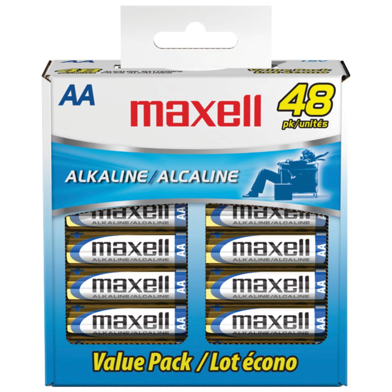 Maxell - 723443 - Lr648b Aa Alkaline Batteries (48 Pack)
