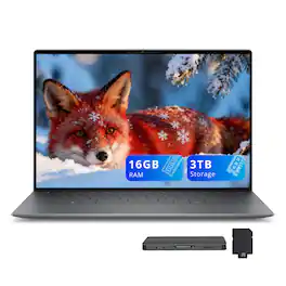 Dell - XPS 13 13.4” 2K LCD Laptop,Intel Ultra 7 256V,16GB RAM,2TB SSD+1TB Dock Station,Backlit Keyboard,Win 11 - Gray