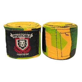 Amber Sporting Goods - Amber Fight Gear Elastic Thick Printed 180-Inch Handwraps, Print 3, Boxing MMA, Set of 10 Pairs - Print3