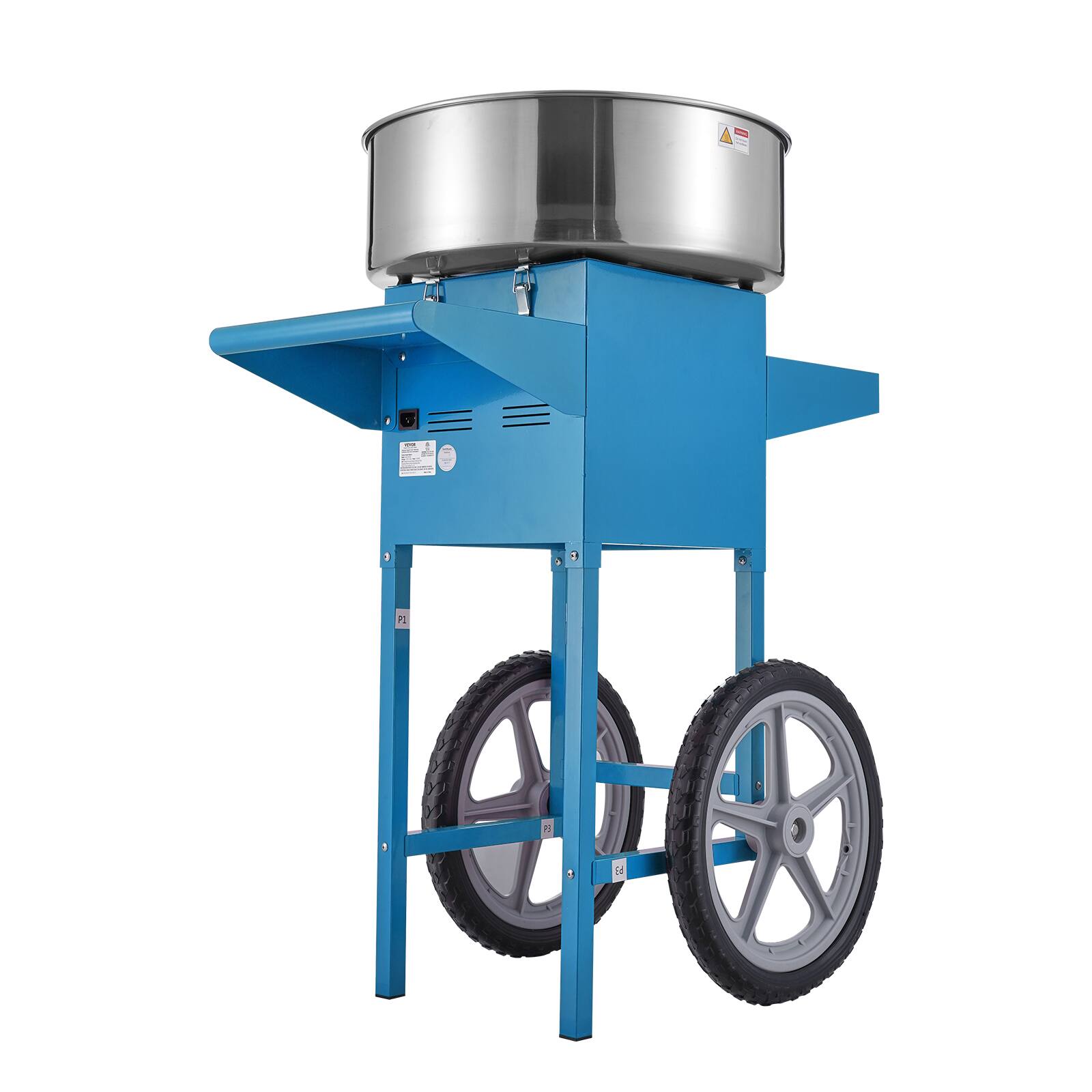 Alt View 5. VEVOR - Electric Cotton Candy Machine with Cart, 1000W Commercial Candy Floss Maker with Stainless Steel Bowl, Sugar Scoop - Blue.