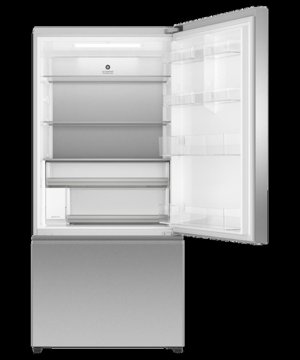 Alt View 13. Fisher & Paykel - 18.2 Cu. Ft. Bottom Mount Freezer Refrigerator with Ice - Stainless Steel.