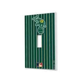 Keyscaper - Athletics 1988 Cooperstown Pinstripe Single Toggle Light Switch Plate - Multicolor