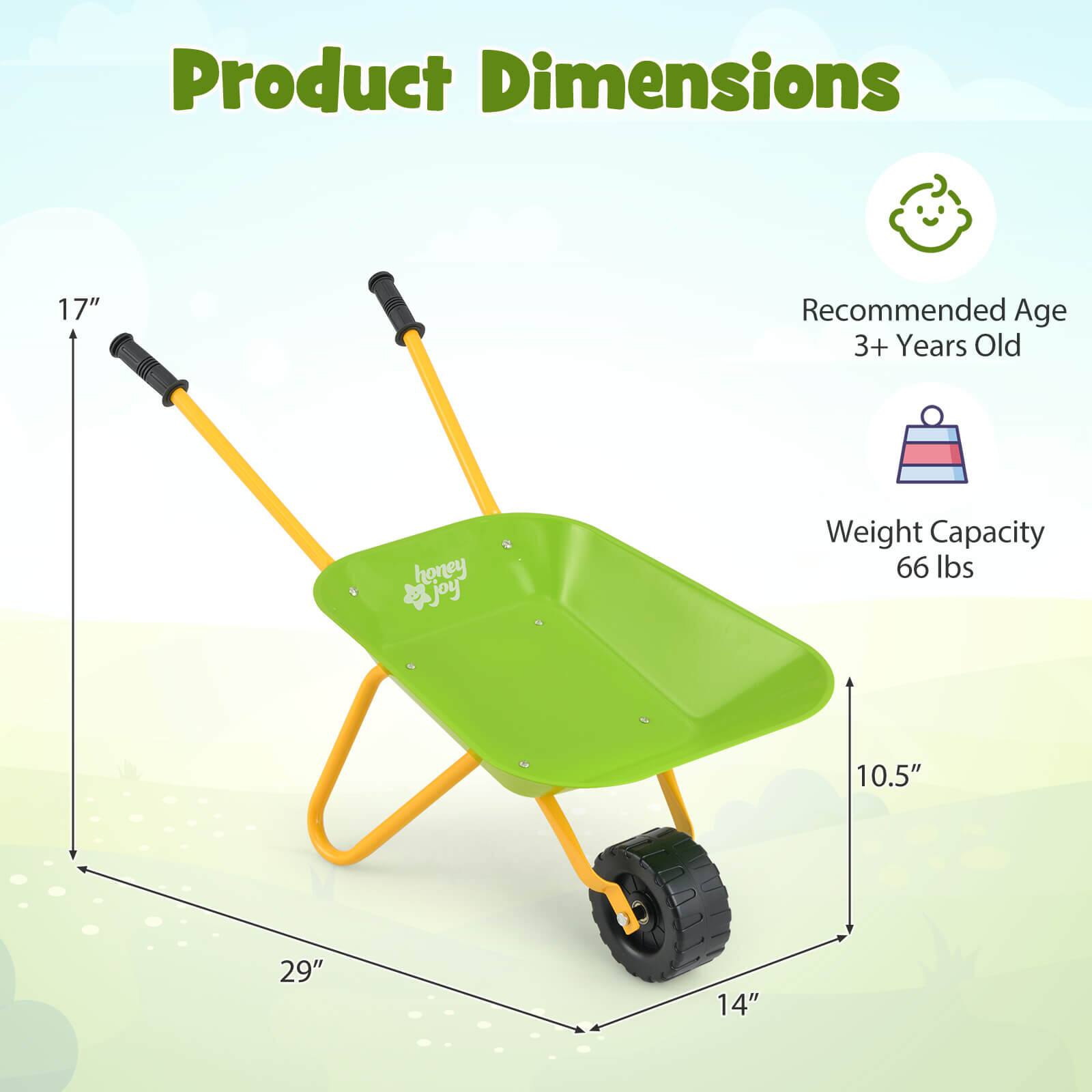 Product Dimensions: 17" x 10.5" x 29" x 14"  
Recommended Age: 3+ Years Old  
Weight Capacity: 66 lbs