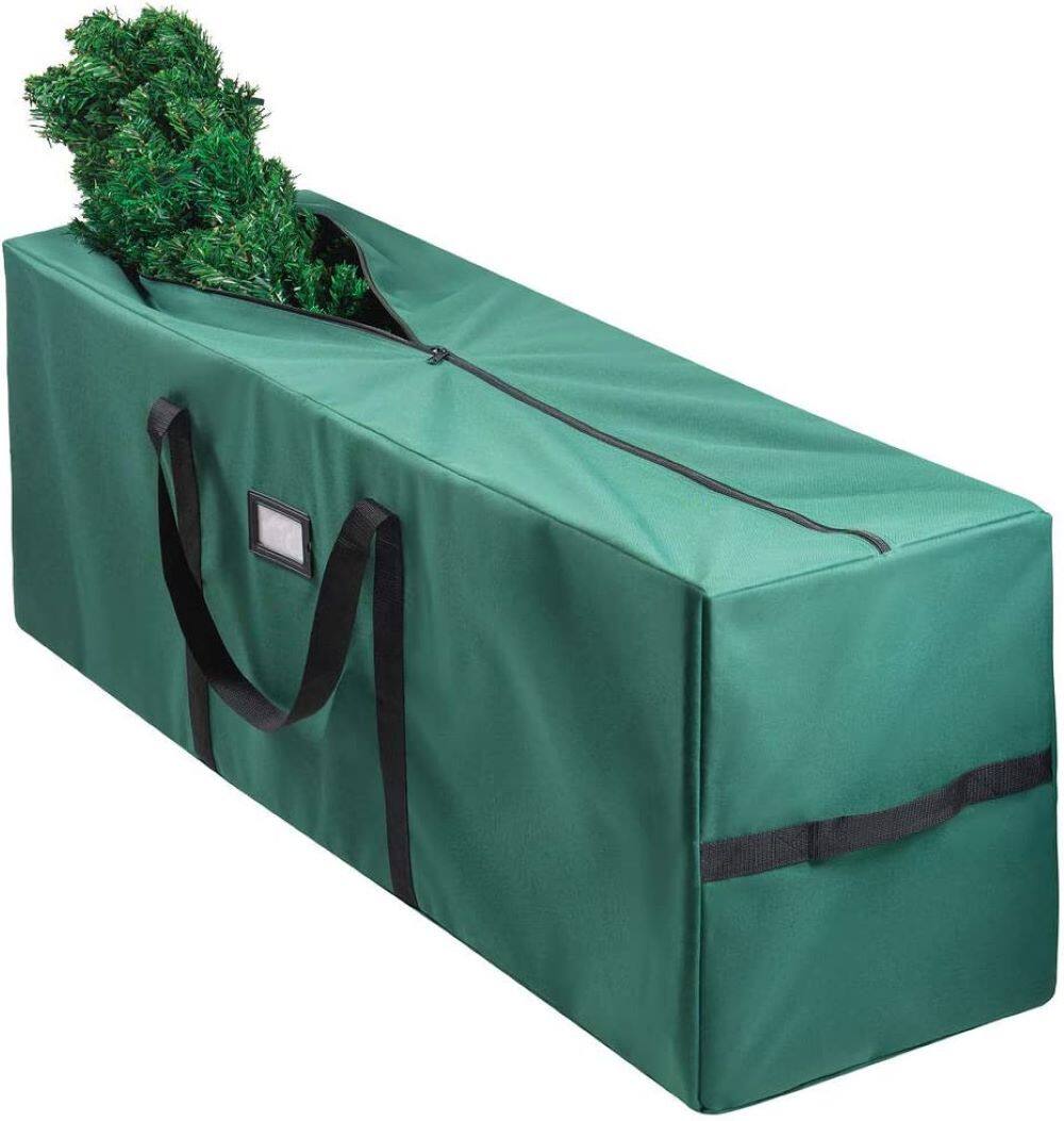 Front. Home It - Christmas Tree Storage Bag Waterproof 600D Oxford Canvas Tote with Handles Fits 8ft Tree or 9ft Disassembled Tree - Green.