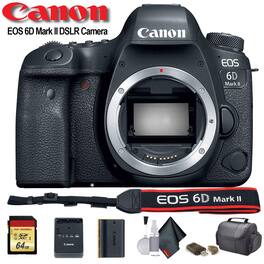 Canon - EOS 6D Mark II DSLR Camera (1897C002) - Starter Bundle (International Model)