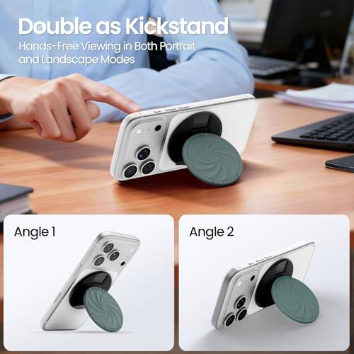 Double as Kickstand  
Hands-Free Viewing in Both Portrait and Landscape Modes  
Angle 1  
Angle 2