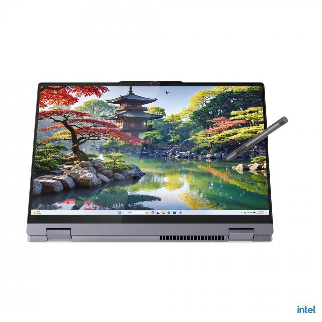 Alt View 3. Lenovo - Lenovo IdeaPad 5i 16" WUXGA IPS Touchscreen Convertible 2-in-1 Notebook Intel Core Ultra 5 225U 16GB RAM 512GB SSD Luna - Luna Grey.