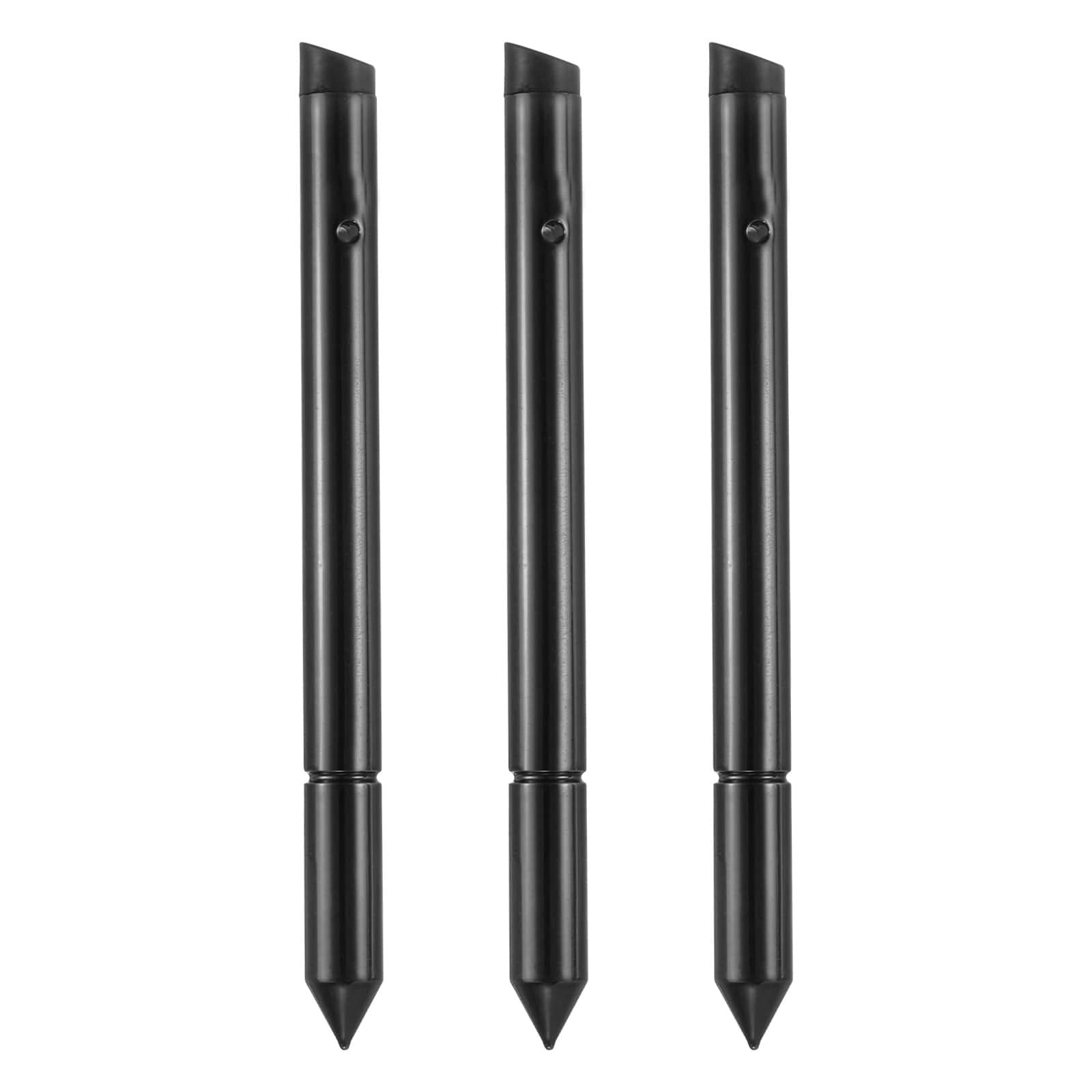 Unique Bargains - 3pcs 2 in 1 Touch Screen Pen Resistive Stylus Pen with Resistance Capacitive Tips Universal - Black