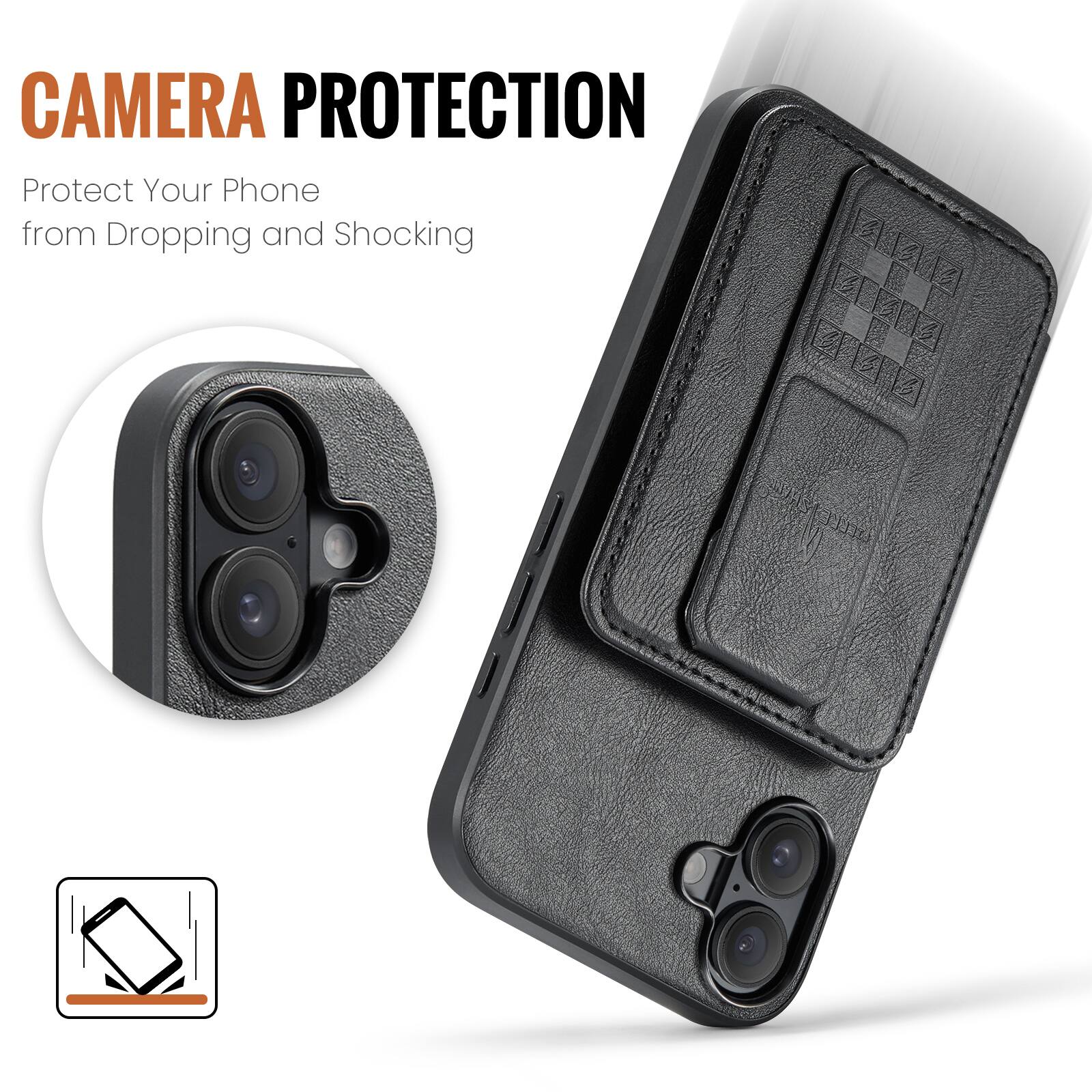 CAMERA PROTECTION  
Protect Your Phone from Dropping and Shocking