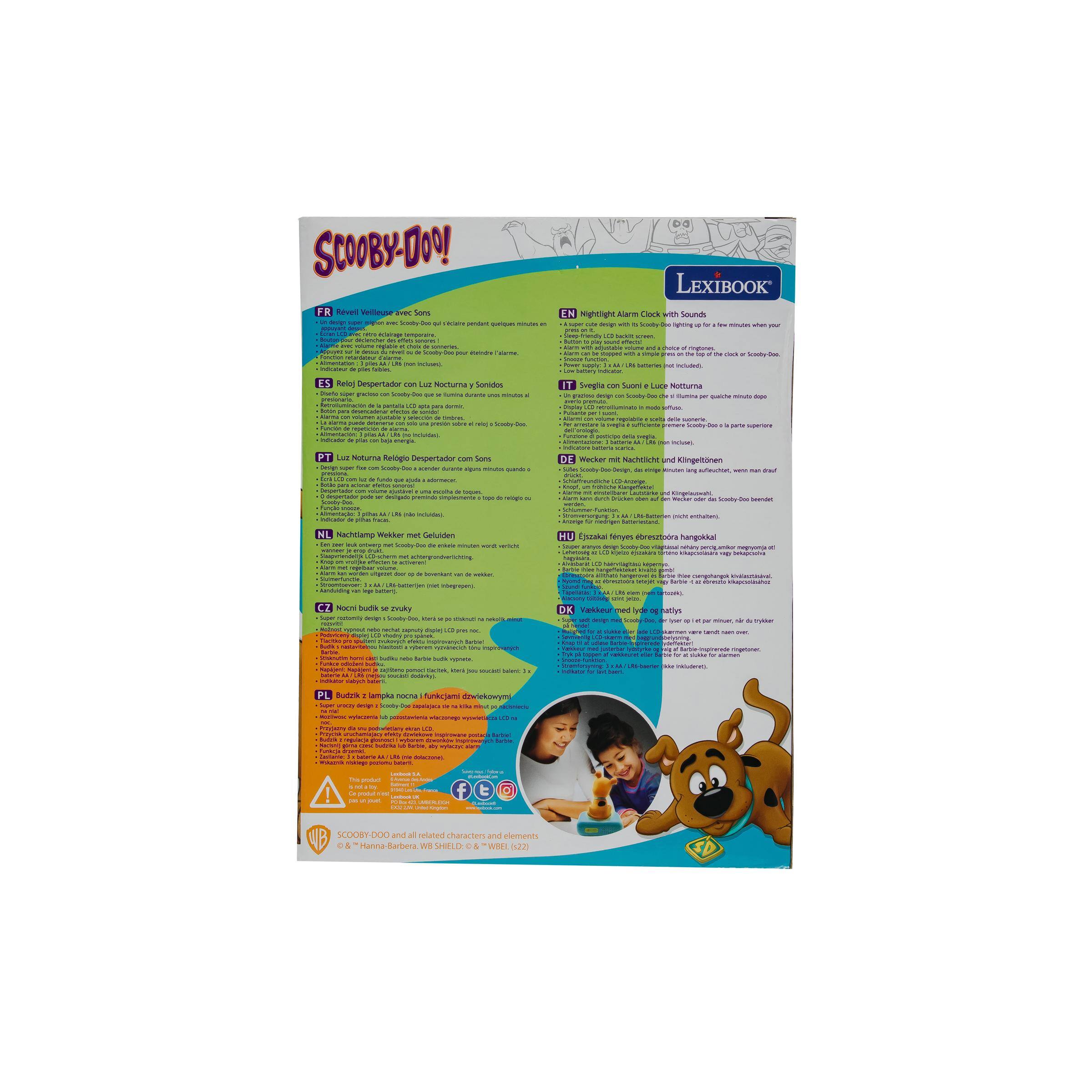 SCOOBY-DOO!
LEXIBOOK

Revel avec Sons
Description: DeCender Km. - 23 inclus.
- your GENDY Warne
Highlight. Alarm Clock Sounds design with bring or be minutory what UCA XTRING volume trytiones. WITH n dasch -1,000 us Included).
Relo pacione - com Liz Nocturna Sonidos DE suramic VIVE minutes aplar SEE , Sveglia com Sooni gradoso design or Notturna - artioup mista
Naturion viou

vais
LAVE Naturna Rologio Despertador con Sons Gesign jum sigars dengentador M vilune uma poste Scadby fack
quasmin. relogs
mit Nachtlicht und trick - - - Net shan. pooto M
de Screby - Sends:
Nachtlamp Wekker met Gelulden - de STARD verlude wannear - ART value. ml : ip
Ejszakal fenyes Coupan anya design leseby Servin acidas serving
hangokkal ickopicolacara 30m ta/De abinata
