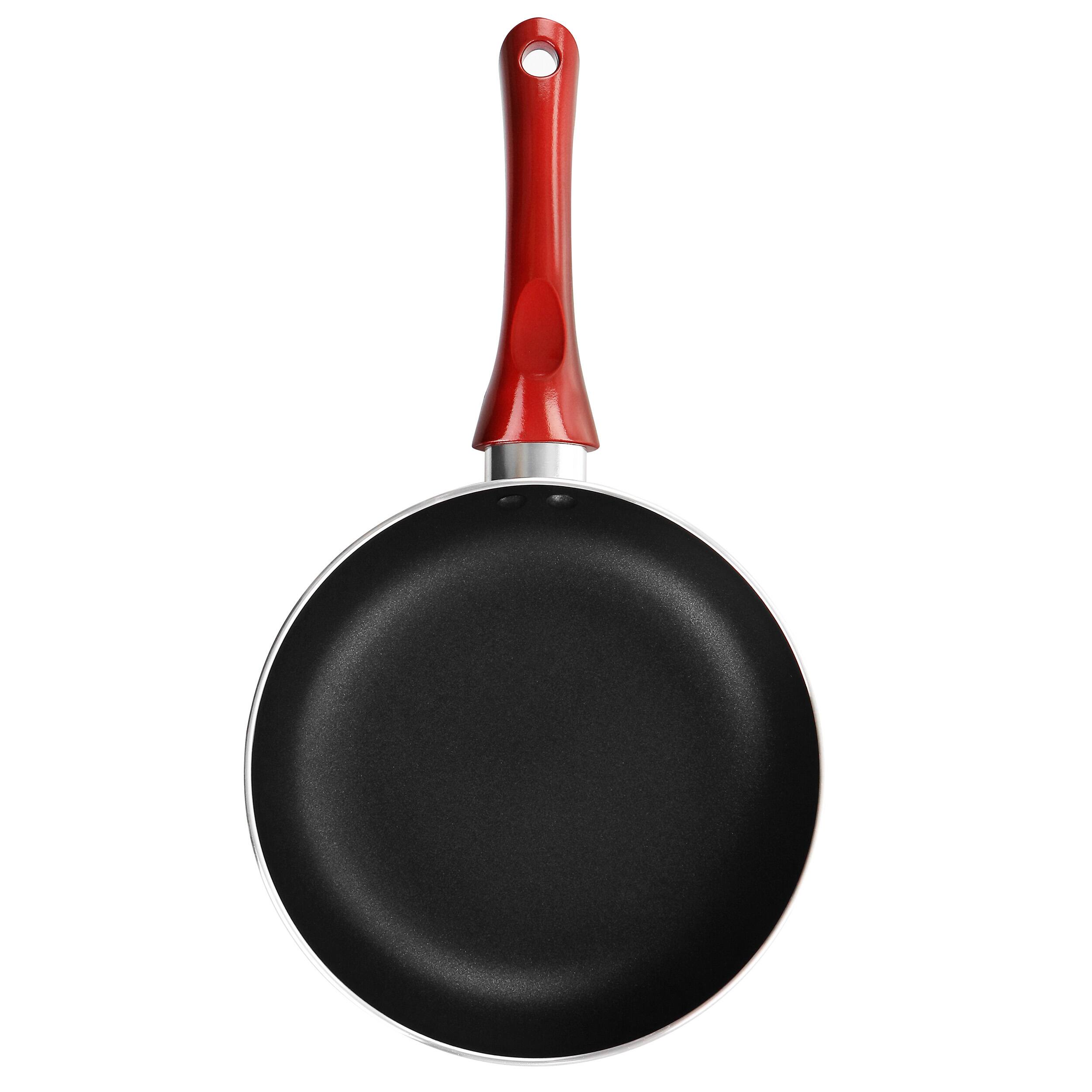 Alt View 4. Better Chef - Better Chef 8in Aluminum Non Stick Gourmet Frying Pan in Red - Red.