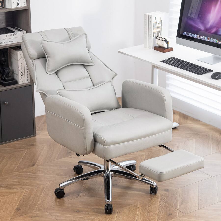 Ecooso Office Chair, Executive Office Chair with Footrest, Leather