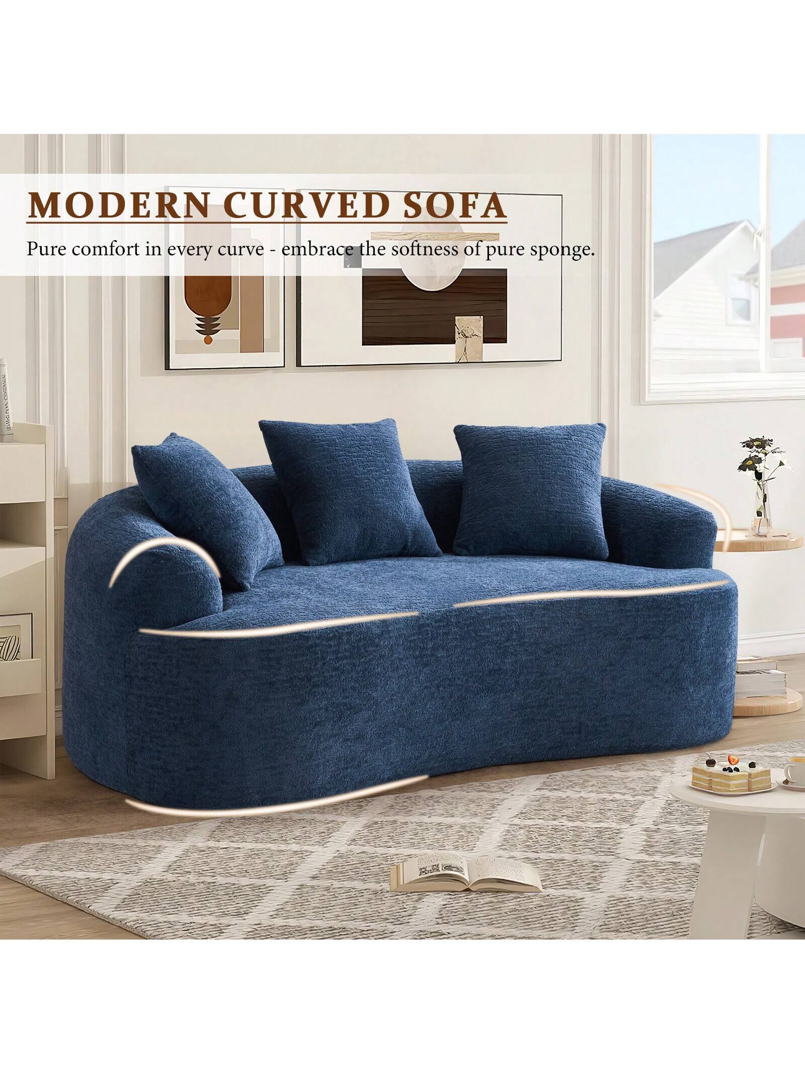 MODERN CURVED SOFA  
Pure comfort in every curve - embrace the softness of pure sponge.