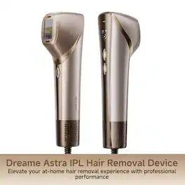 Dreame - Astra IPL Hair Removal Device for Women & Men, 35J Pro-Grade Energy, Sapphire Ice-Cooling Technology, Full-Body - Rose golden
