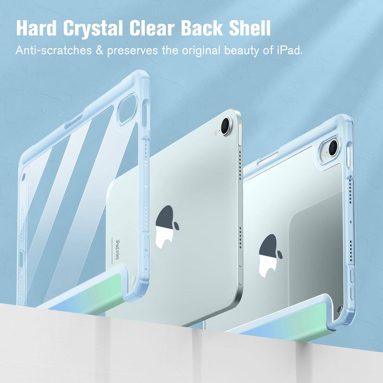 Hard Crystal Clear Back Shell  
Anti-scratches & preserves the original beauty of iPad.  
iPad mini