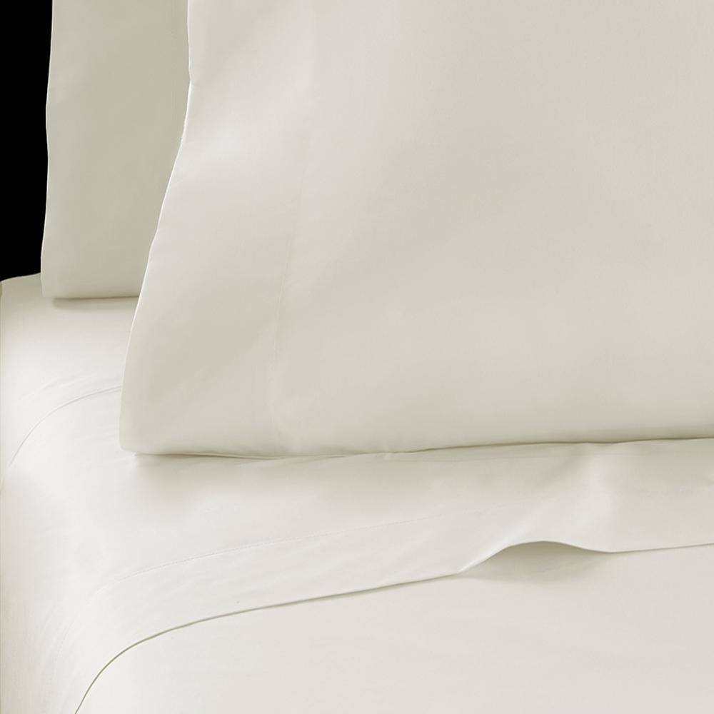 Alt View 2. Shavel Home Products - 400 Thread Count Cotton Sateen Sheet Set, Queen, Sandy Beige - Sandy beige.