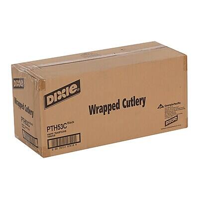 Dixie Wrapped Cutlery  
PTH53C Black  
1000 Teaspoons  
Georgia-Pacific Dixie  
28731  
8148  
00