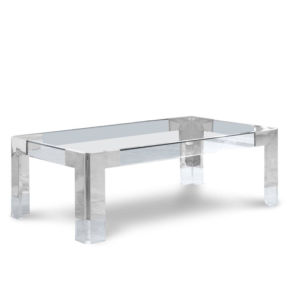 Front. Meridian Furniture - Casper Coffee Table - Clear.