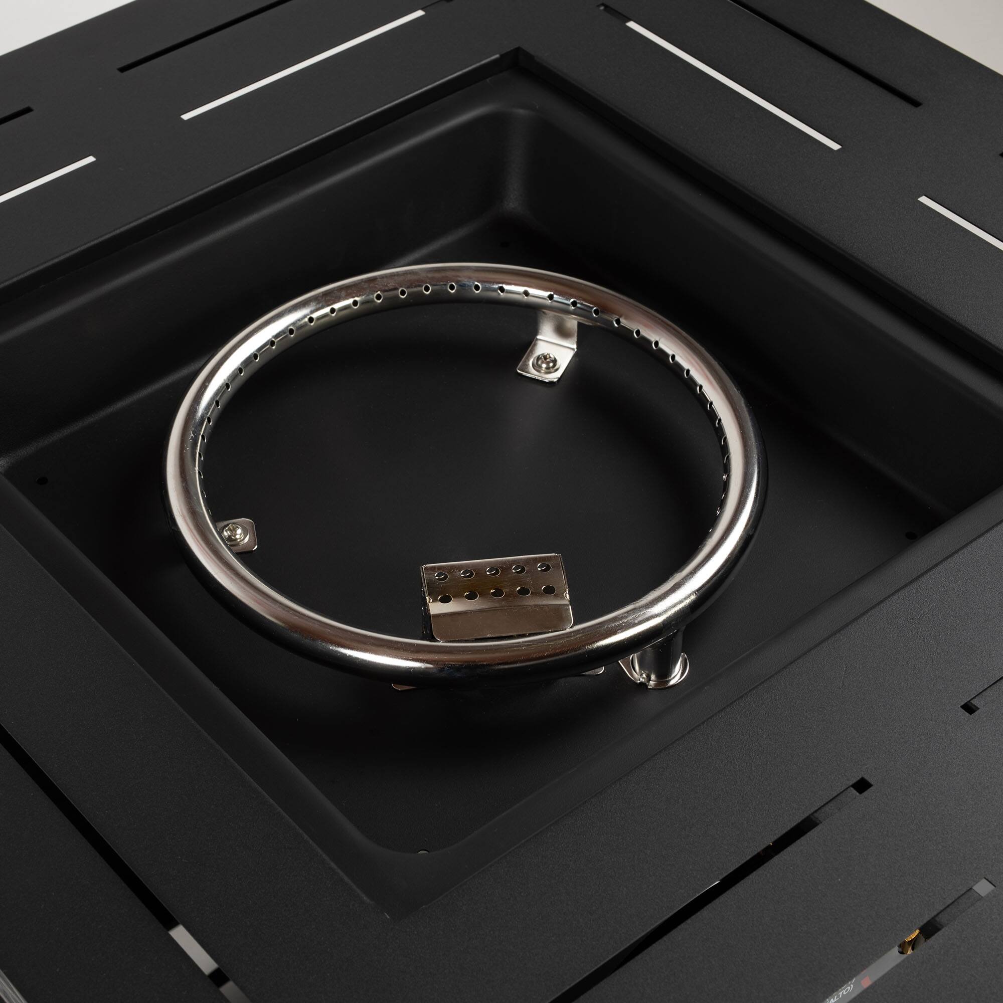 Alt View 1. Lirago - 28" Outdoor Propane Fire Pit Table 50000 BTU Square Steel Table Top Fire Pit for Patio Deck Garden Backyard Black - Black.