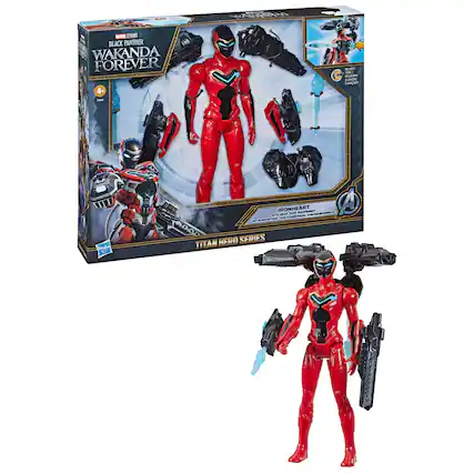 Front. Marvel - Black Panther Wakanda Forever Titan Hero Series Ironheart with Gear.