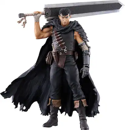 Front. Max Factory - Berserk: Guts (Black Swordsman) Pop Up Parade L Size PVC Figure - Multicolor.