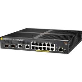 HPE Aruba - 2930F 12G PoE+ 2G/2SFP+ Switch - Black