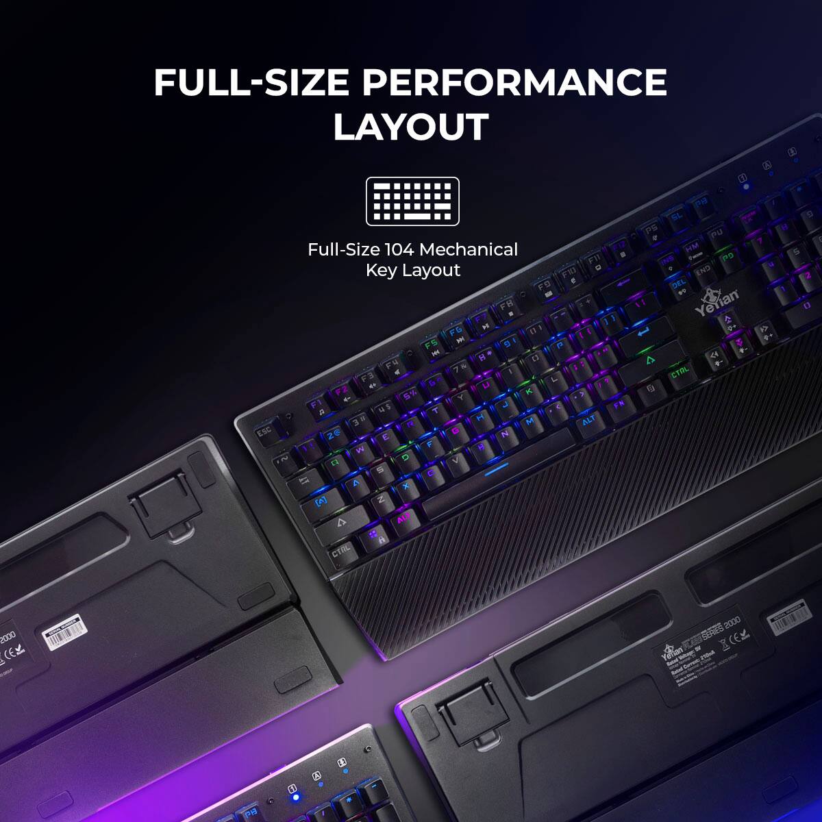 FULL-SIZE PERFORMANCE LAYOUT  
Full-Size 104 Mechanical Key Layout  

Yerian  
GRE 2000