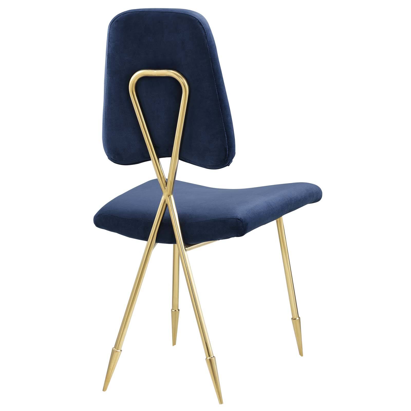 Alt View 1. Modway - Ponder Performance Velvet Dining Side Chair by Modway - Navy.
