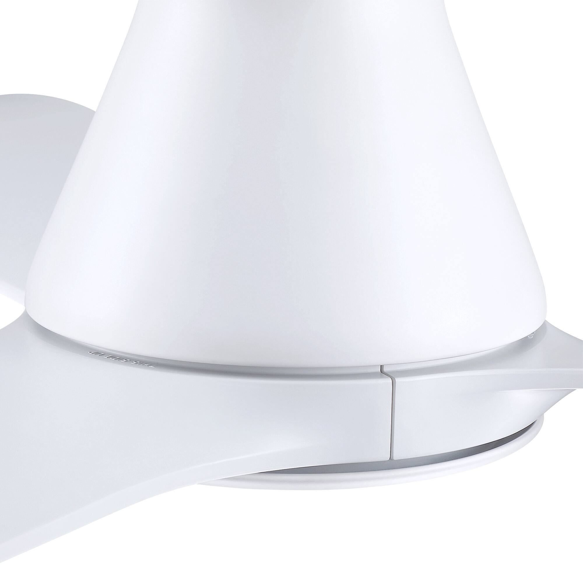 Alt View 3. Parrot Uncle - 52 in. Integrated LED White Reversible DC Motor Ceiling Fan with Light and Remote - White.