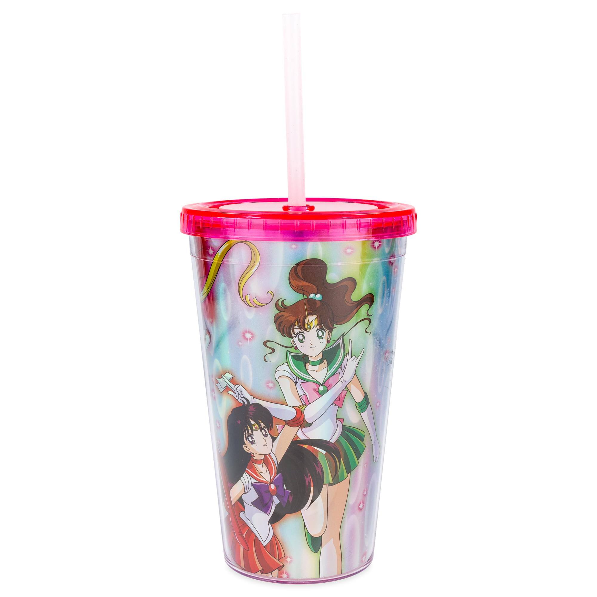 Alt View 1. Just Funky - Sailor Moon Cast Holographic Foil 16oz Carnival Cup w/ Straw & Lid - Multicolored.